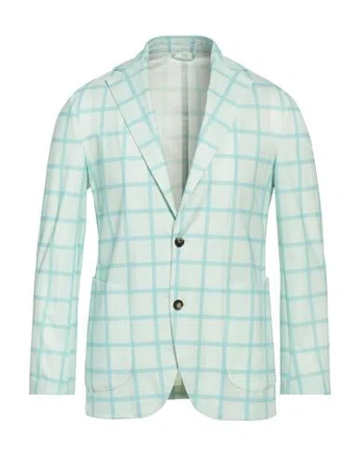 Giampaolo Man Blazer Light Green Size 36 Viscose, Polyamide, Elastane