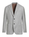 Giampaolo Man Blazer Light Grey Size 42 Virgin Wool, Silk In Gray