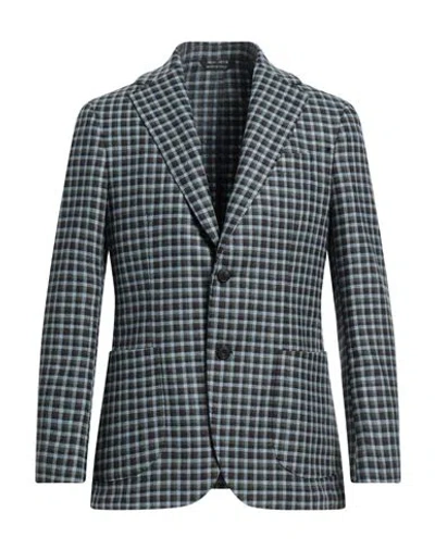 Giampaolo Man Blazer Sky Blue Size 42 Wool, Polyamide, Polyester