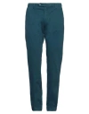 Giampaolo Man Pants Deep Teal Size 35 Cotton, Polyester In Green