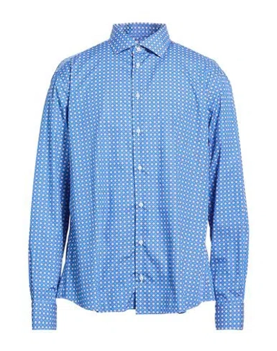 Giampaolo Man Shirt Blue Size 17 ½ Cotton