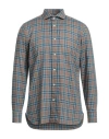 Giampaolo Man Shirt Brown Size 17 Cotton In Brown