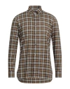 Giampaolo Man Shirt Brown Size 15 ¾ Cotton In Brown