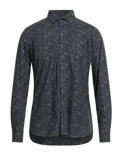 Giampaolo Man Shirt Lead Size 16 Cotton In Grey