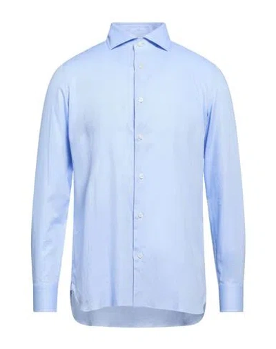 Giampaolo Man Shirt Light Blue Size 17 Cotton