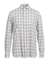 Giampaolo Man Shirt Light Grey Size 16 Cotton In Grey