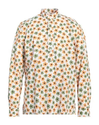 Giampaolo Man Shirt Marigold Size Xxl Cotton In Yellow