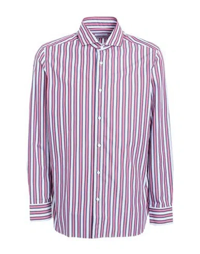 Giampaolo Man Shirt Navy Blue Size 16 Cotton