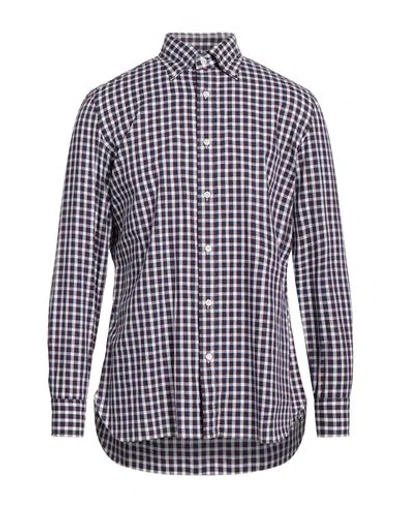 Giampaolo Man Shirt Navy Blue Size 17 Cotton