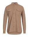 Giampaolo Man Shirt Sand Size 15 ¾ Cotton In Beige