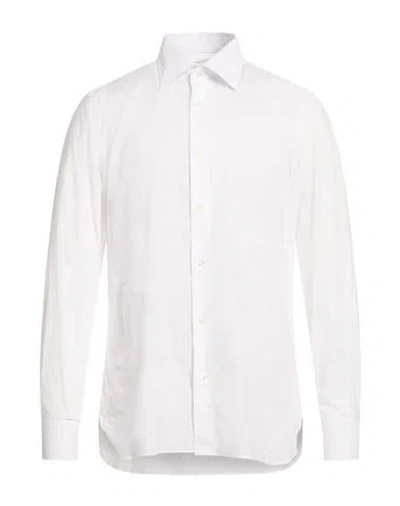Giampaolo Man Shirt White Size 16 Cotton