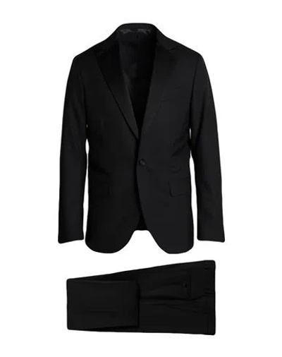 Giampaolo Man Suit Black Size 42 Wool