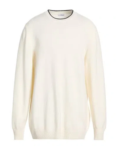 Giampaolo Man Sweater Ivory Size 50 Merino Wool, Cashmere In Neutral