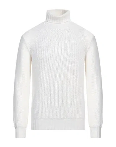 Giampaolo Man Turtleneck Ivory Size 44 Merino Wool In White