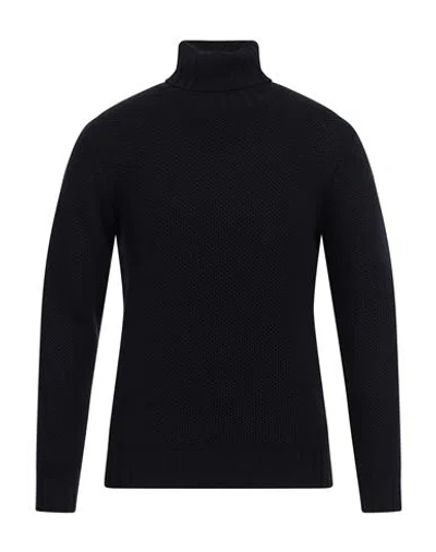 Giampaolo Man Turtleneck Midnight Blue Size 46 Merino Wool