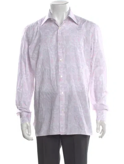 Pre-owned Giampaolo Printed Long Sleeve Shirt In Multi