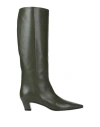 Giampaolo Viozzi Boot Woman Boot Military Green Size 6 Ovine Leather In Black