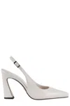 Giampaolo Viozzi Pointed Toe Nappa Leather Slingback Shoes In Burro