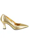Giampaolo Viozzi Pointed-toe Pumps With Pyramid Heel And Metallic Finish