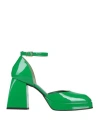 Giampaolo Viozzi Sandal Woman Pumps Green Size 7 Soft Leather In Green