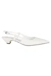 Giampaolo Viozzi Smooth Leather Sandal With Open Back In White