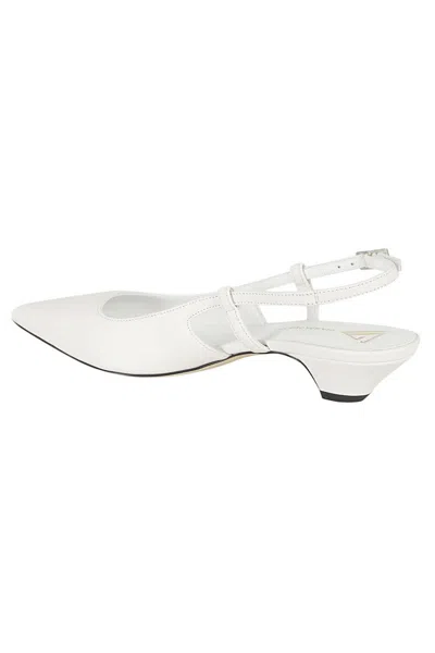 Giampaolo Viozzi Smooth Leather Sandal With Open Back In White