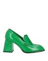 Giampaolo Viozzi Woman Loafers Green Size 7 Soft Leather