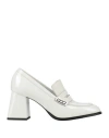 Giampaolo Viozzi Woman Loafers White Size 8 Soft Leather