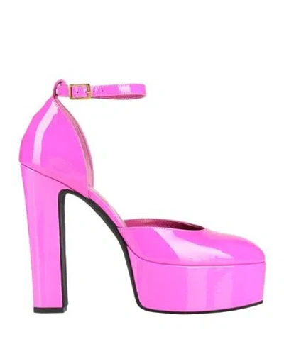 Giampaolo Viozzi Woman Pumps Fuchsia Size 6 Soft Leather In Pink