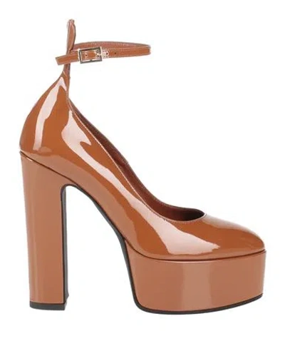 Giampaolo Viozzi Woman Pumps Tan Size 11 Soft Leather In Brown