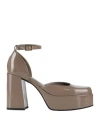 Giampaolo Viozzi Woman Pumps Dove Grey Size 10 Soft Leather
