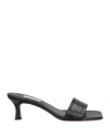 Giampaolo Viozzi Woman Sandals Black Size 7.5 Leather In Black