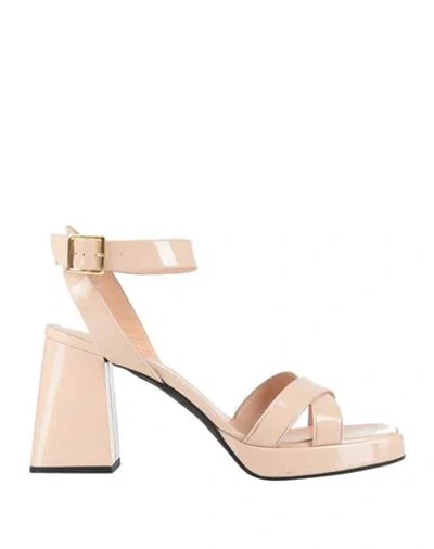 Giampaolo Viozzi Woman Sandals Blush Size 11 Soft Leather In Pink