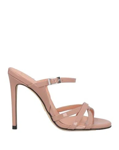 Giampaolo Viozzi Woman Sandals Blush Size 6 Leather In Pink