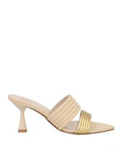 Giampaolo Viozzi Woman Sandals Cream Size 6 Leather
