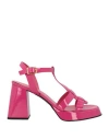 Giampaolo Viozzi Woman Sandals Fuchsia Size 10 Leather In Pink