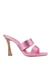 Giampaolo Viozzi Woman Sandals Pink Size 11 Sheepskin