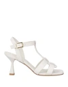 Giampaolo Viozzi Woman Sandals White Size 6 Leather