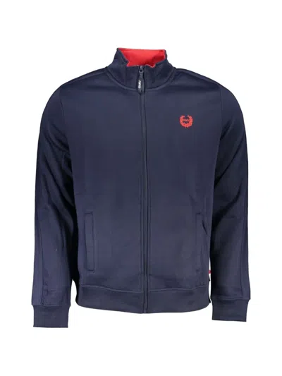 Gian Marco Venturi Vintage Logo-embroidered Zip-up Sweatshirt In Blue