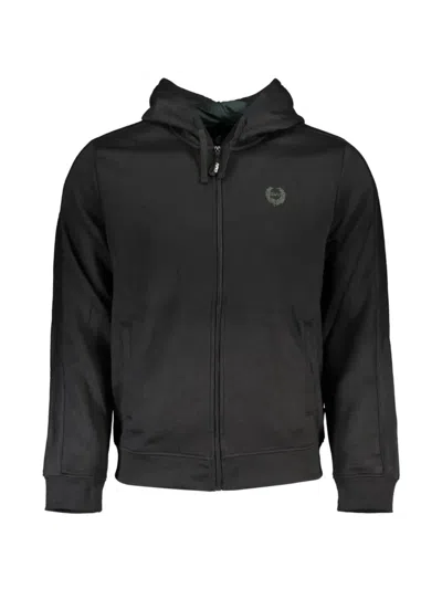 Gian Marco Venturi Vintage Zip-up Logo-print Hoodie In Black