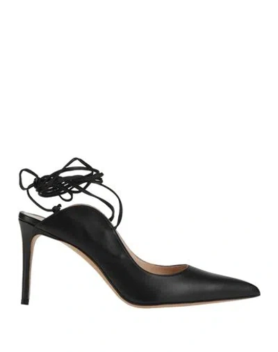 Giancarlo Fittipaldi Woman Pumps Black Size 11 Leather
