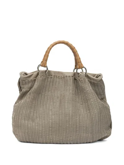 Giancarlo Nevola Lune Textured-handle Tote Bag In Neutral