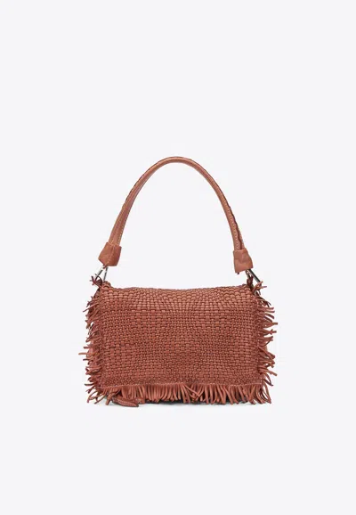 Giancarlo Nevola Perforated Crossbody Bag In Red