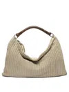 Giancarlo Nevola Textured Beige Shoulder Bag In Nude
