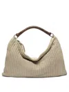 Giancarlo Nevola Textured Beige Shoulder Bag In Nude