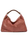 Giancarlo Nevola Textured Red Leather Shoulder Bag In Brown