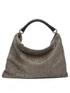 Giancarlo Nevola Grey Calf Leather Shoulder Bag In Gray