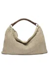 Giancarlo Nevola Textured Beige Shoulder Bag In Nude