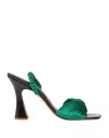 Giancarlo Paoli Sandals In Emerald Green