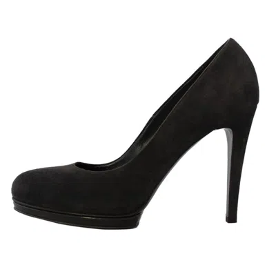 Pre-owned Giancarlo Paoli Suede Décolleté Size 40 In Black
